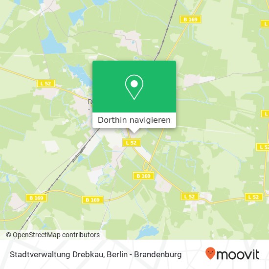 Stadtverwaltung Drebkau Karte