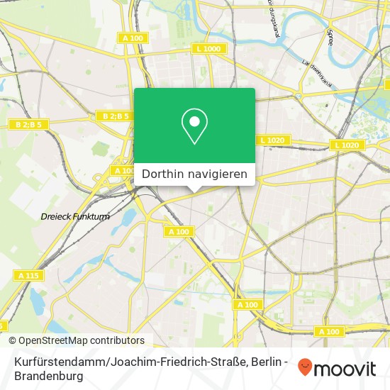 Kurfürstendamm / Joachim-Friedrich-Straße Karte