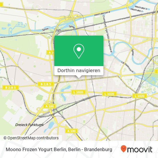 Moono Frozen Yogurt Berlin Karte