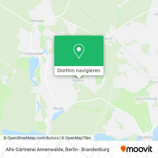 Alte Gärtnerei Annenwalde Karte