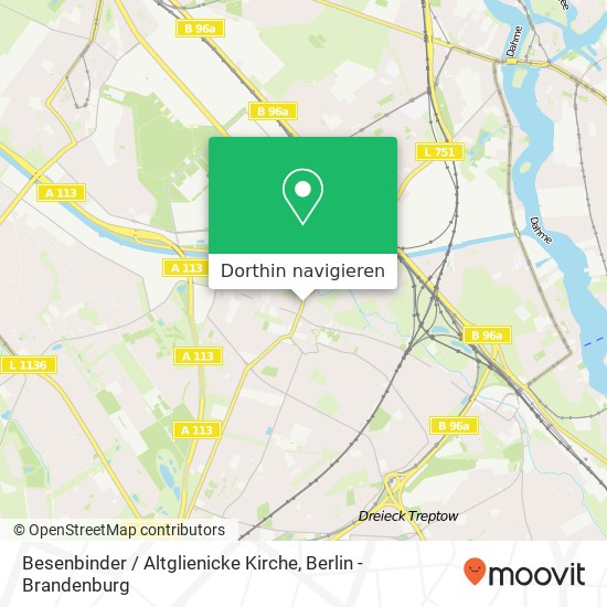 Besenbinder / Altglienicke Kirche Karte