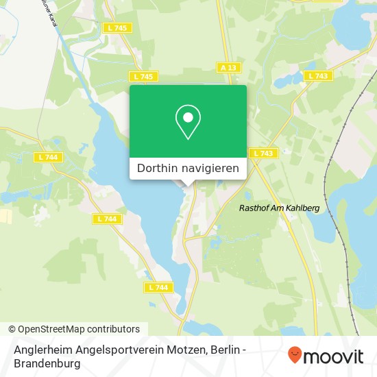 Anglerheim Angelsportverein Motzen Karte