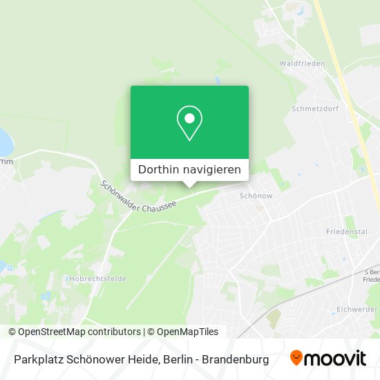 Parkplatz Schönower Heide Karte