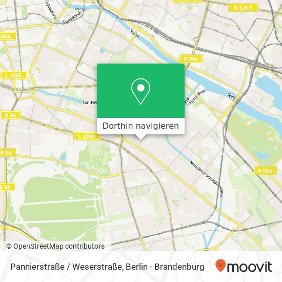 Pannierstraße / Weserstraße Karte
