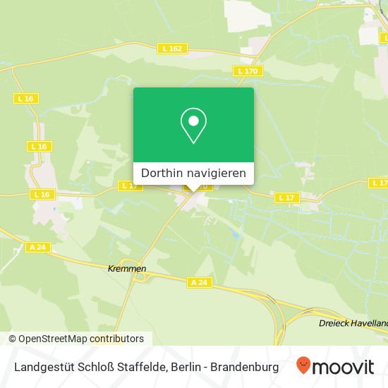 Landgestüt Schloß Staffelde Karte