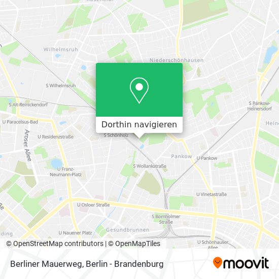 Berliner Mauerweg Karte