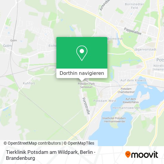 Tierklinik Potsdam am Wildpark Karte