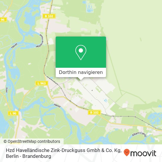 Hzd Havelländische Zink-Druckguss Gmbh & Co. Kg Karte