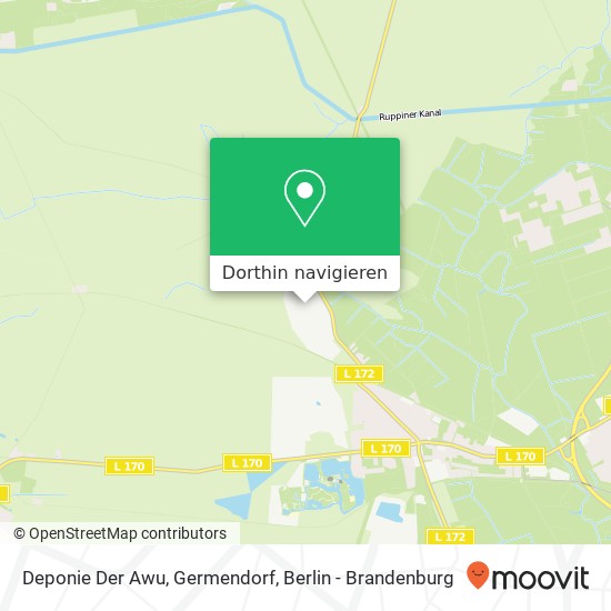 Deponie Der Awu, Germendorf Karte