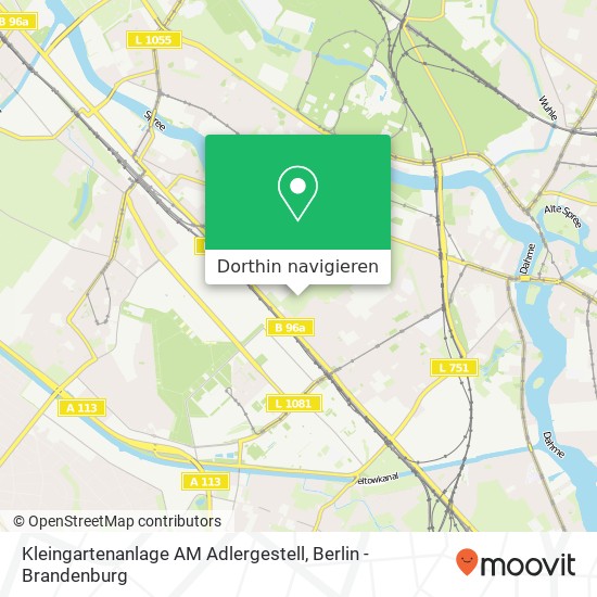 Kleingartenanlage AM Adlergestell Karte