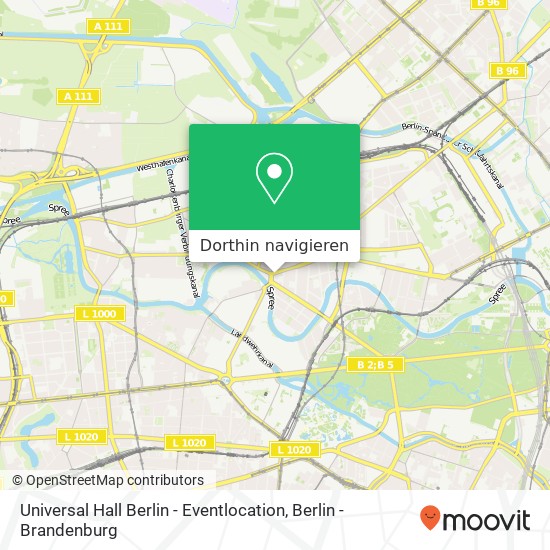 Universal Hall Berlin - Eventlocation Karte