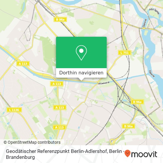Geodätischer Referenzpunkt Berlin-Adlershof Karte