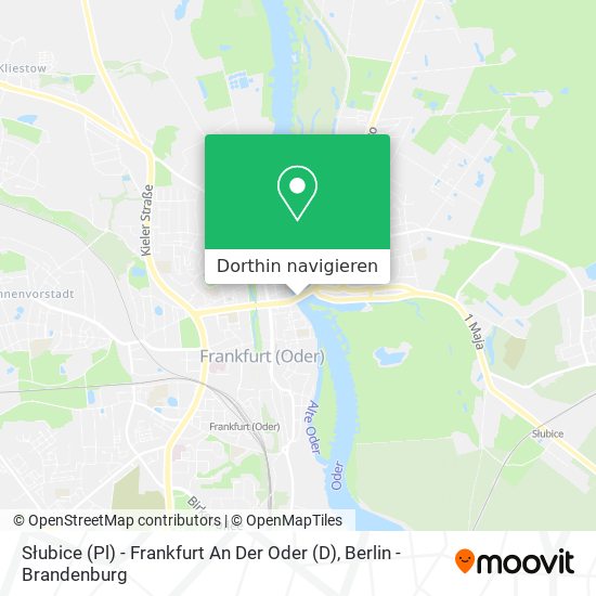 Słubice (Pl) - Frankfurt An Der Oder (D) Karte