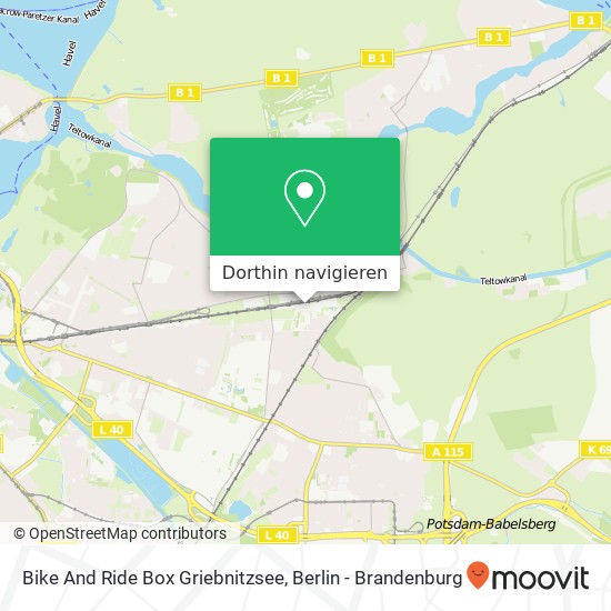 Bike And Ride Box Griebnitzsee Karte