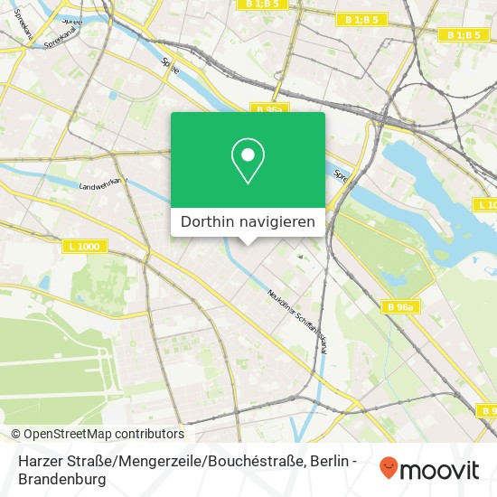 Harzer Straße / Mengerzeile / Bouchéstraße Karte