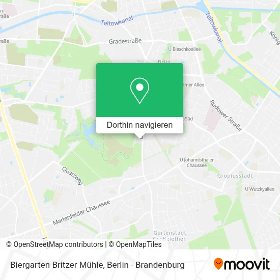 Biergarten Britzer Mühle Karte