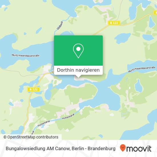 Bungalowsiedlung AM Canow Karte