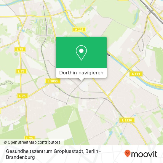 Gesundheitszentrum Gropiusstadt Karte