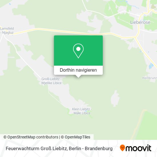 Feuerwachturm Groß Liebitz Karte