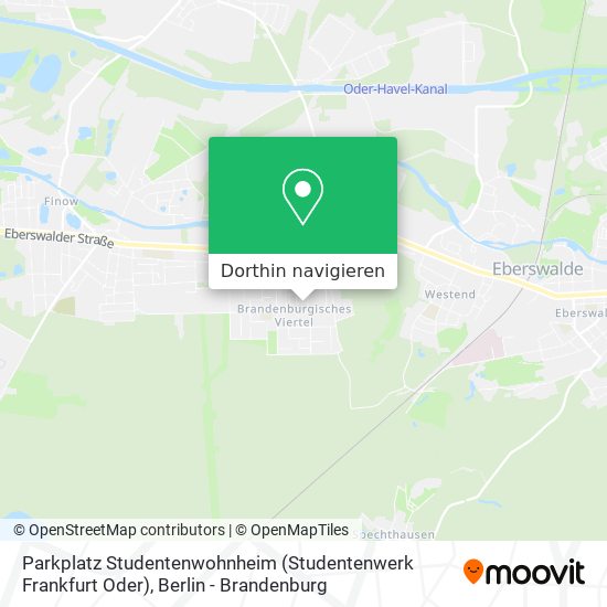 Parkplatz Studentenwohnheim (Studentenwerk Frankfurt Oder) Karte