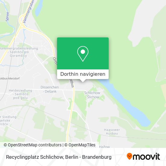 Recyclingplatz Schlichow Karte