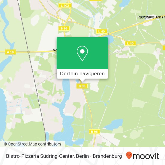 Bistro-Pizzeria Südring-Center Karte