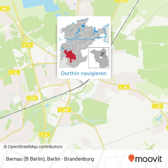 Bernau (B Berlin) Karte