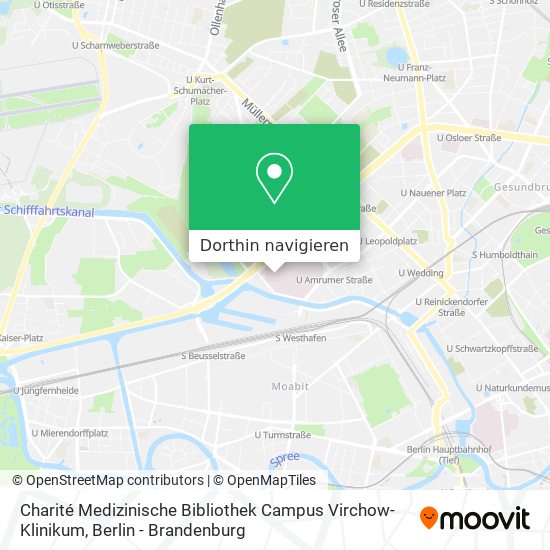 Charité Medizinische Bibliothek Campus Virchow-Klinikum Karte