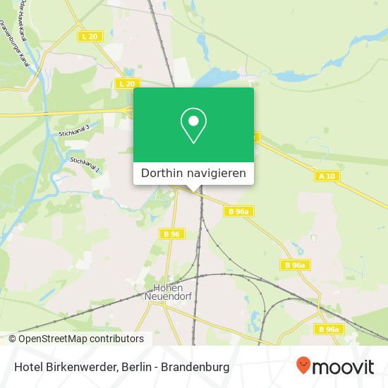 Hotel Birkenwerder Karte