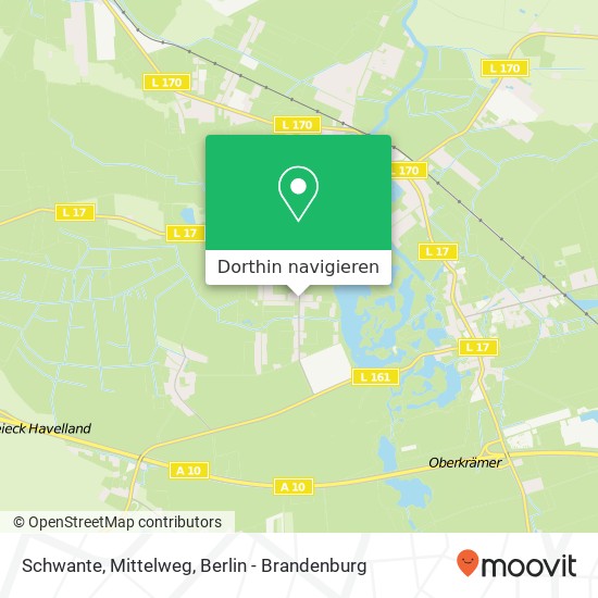 Schwante, Mittelweg Karte