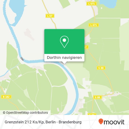 Grenzstein 212 Ks/Kp Karte
