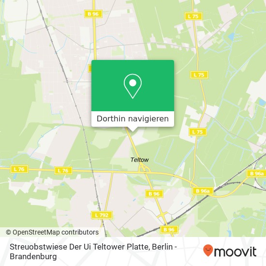 Streuobstwiese Der Ui Teltower Platte Karte