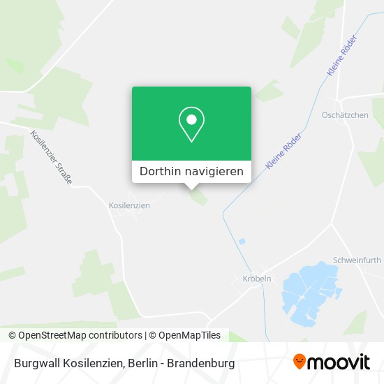 Burgwall Kosilenzien Karte