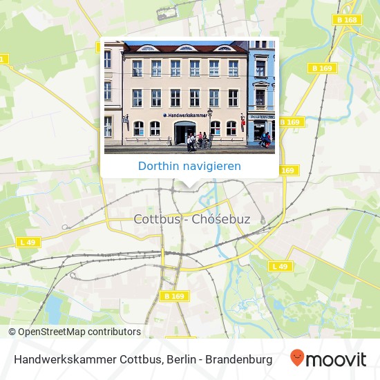 Handwerkskammer Cottbus Karte