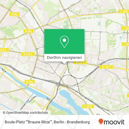 Boule-Platz ""Braune Ritze"" Karte