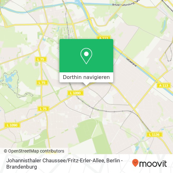 Johannisthaler Chaussee / Fritz-Erler-Allee Karte