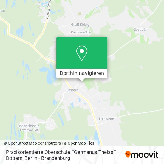 Praxisorientierte Oberschule ""Germanus Theiss"" Döbern Karte
