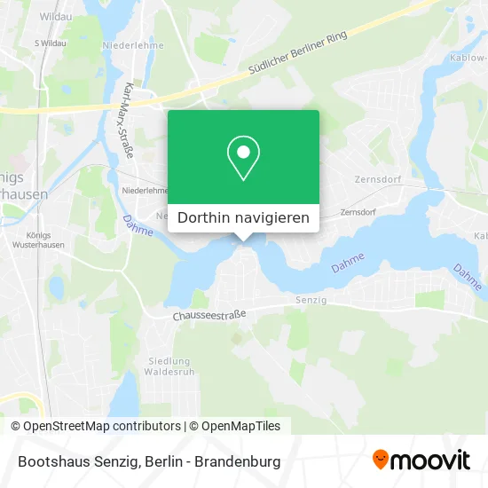 Bootshaus Senzig Karte