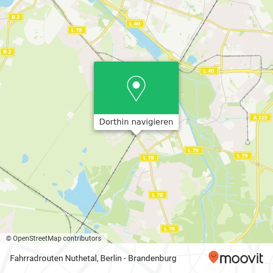 Fahrradrouten Nuthetal Karte