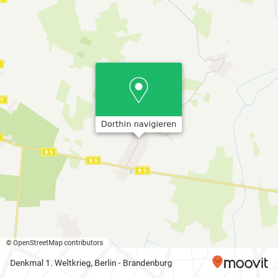 Denkmal 1. Weltkrieg Karte