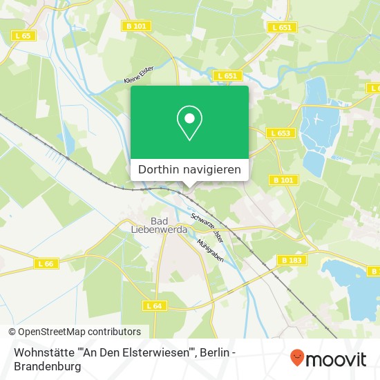 Wohnstätte ""An Den Elsterwiesen"" Karte