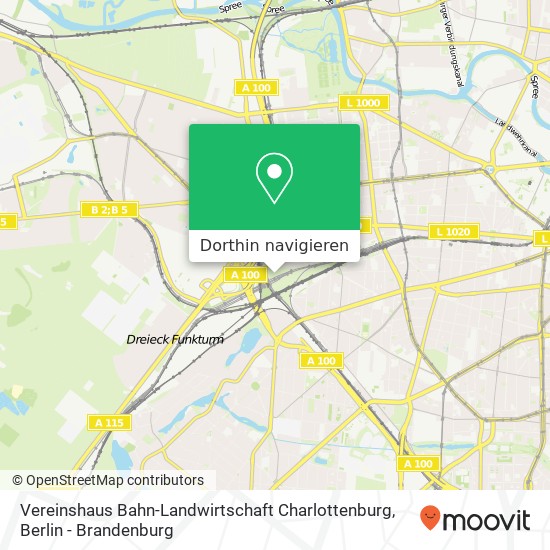 Vereinshaus Bahn-Landwirtschaft Charlottenburg Karte