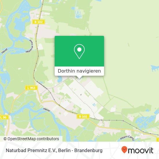 Naturbad Premnitz E.V. Karte