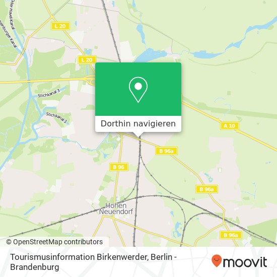Tourismusinformation Birkenwerder Karte