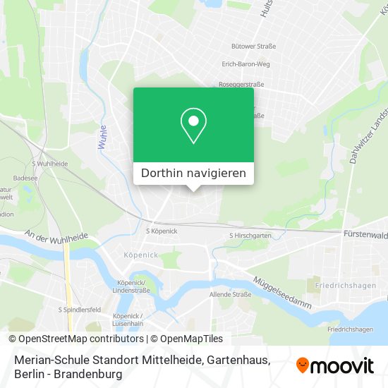 Merian-Schule Standort Mittelheide, Gartenhaus Karte