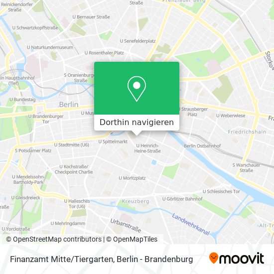Finanzamt Mitte/Tiergarten Karte