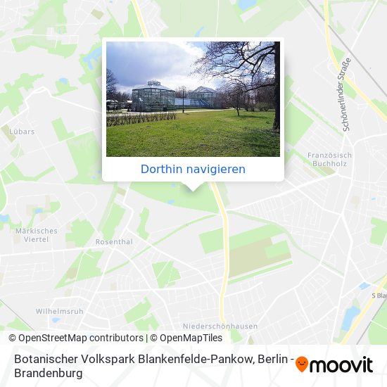 Botanischer Volkspark Blankenfelde-Pankow Karte