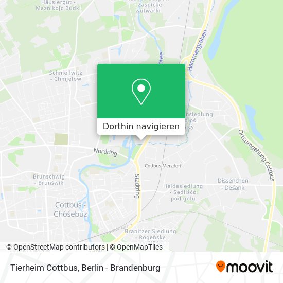 Tierheim Cottbus Karte