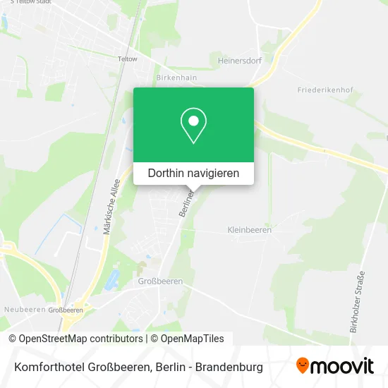 Komforthotel Großbeeren Karte