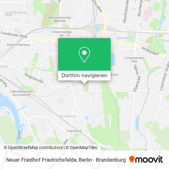 Neuer Friedhof Friedrichsfelde Karte